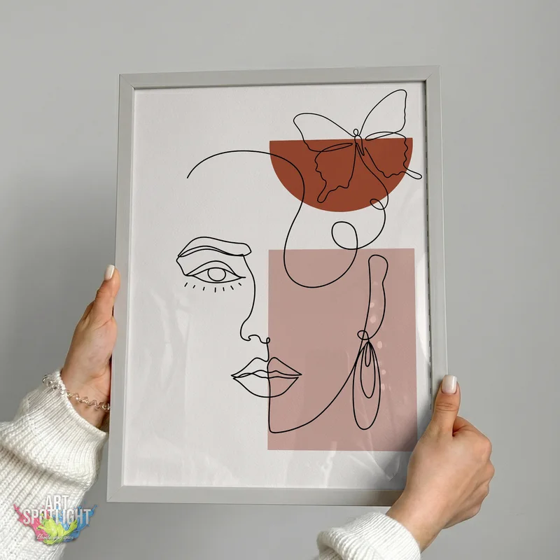WOMAN WITH BUTTERFLY