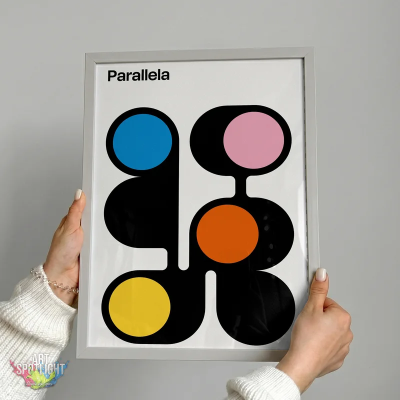 COLORFUL CIRCLES AND BLACK CURVES