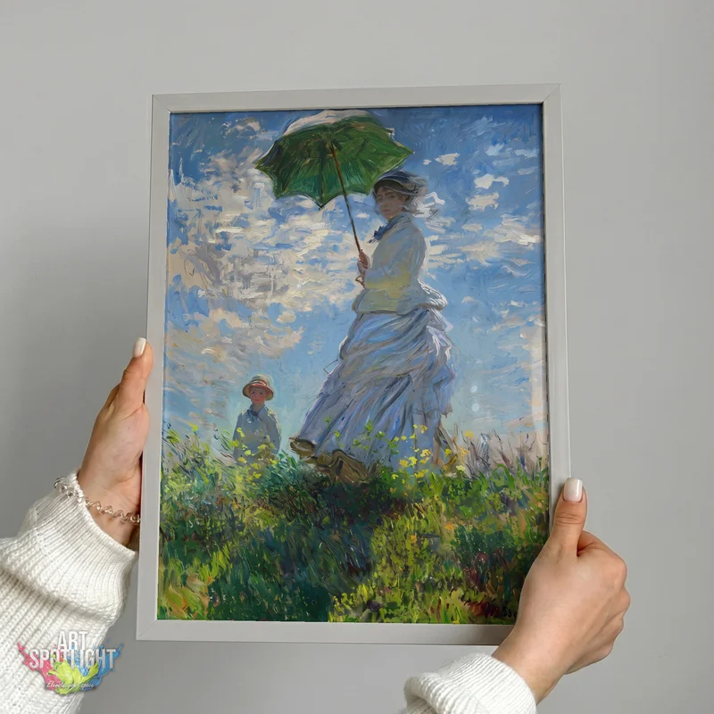 WOMAN BENEATH A GREEN PARASOL