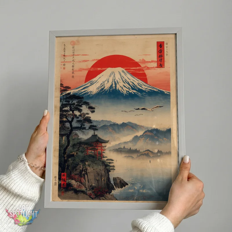 MOUNTAIN BENEATH A CRIMSON SUN