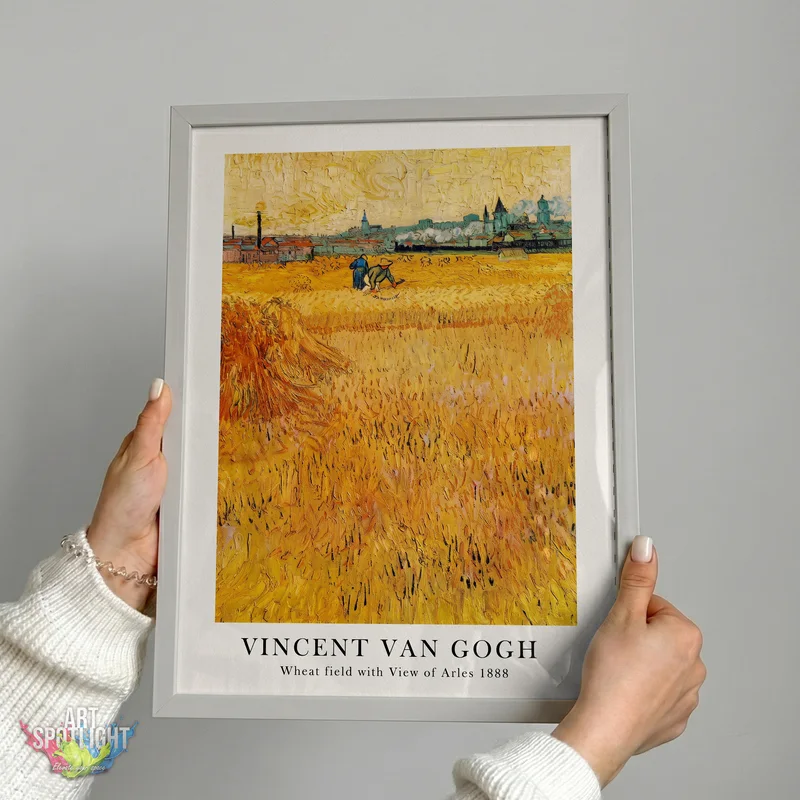 WHEAT FIELD WITH VIEW OF ARLES — VINCENT VAN GOGH