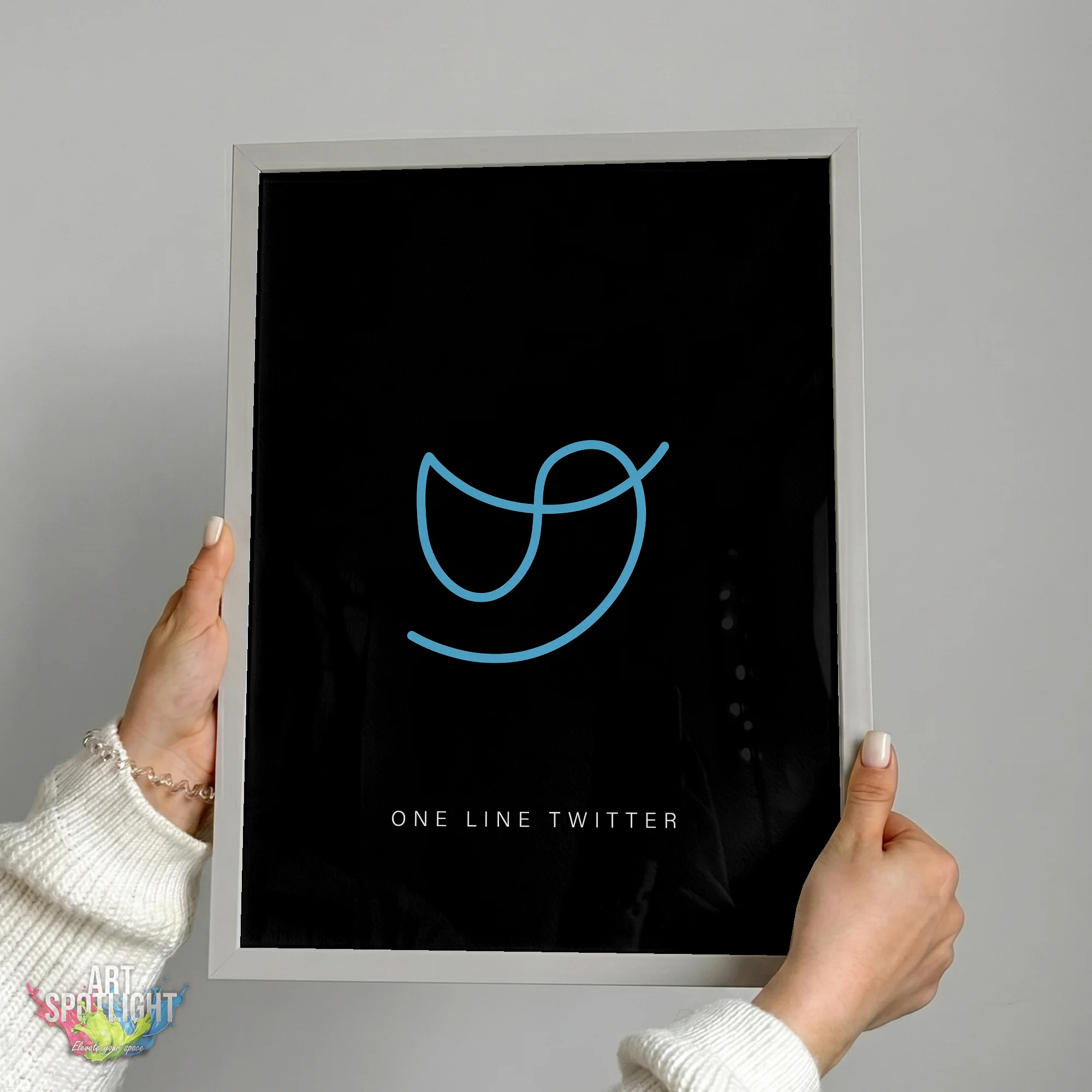 TWITTER ONE LINE LOGO
