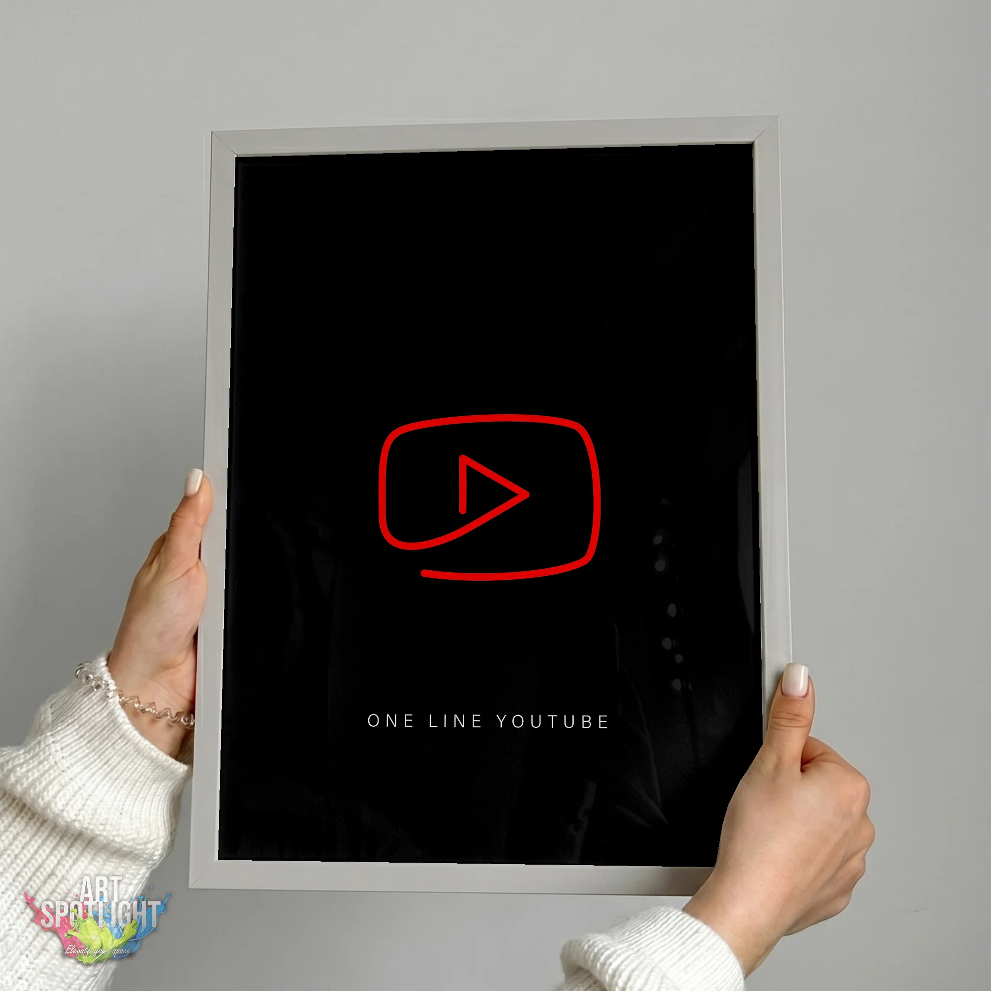 YOUTUBE ONE LINE LOGO