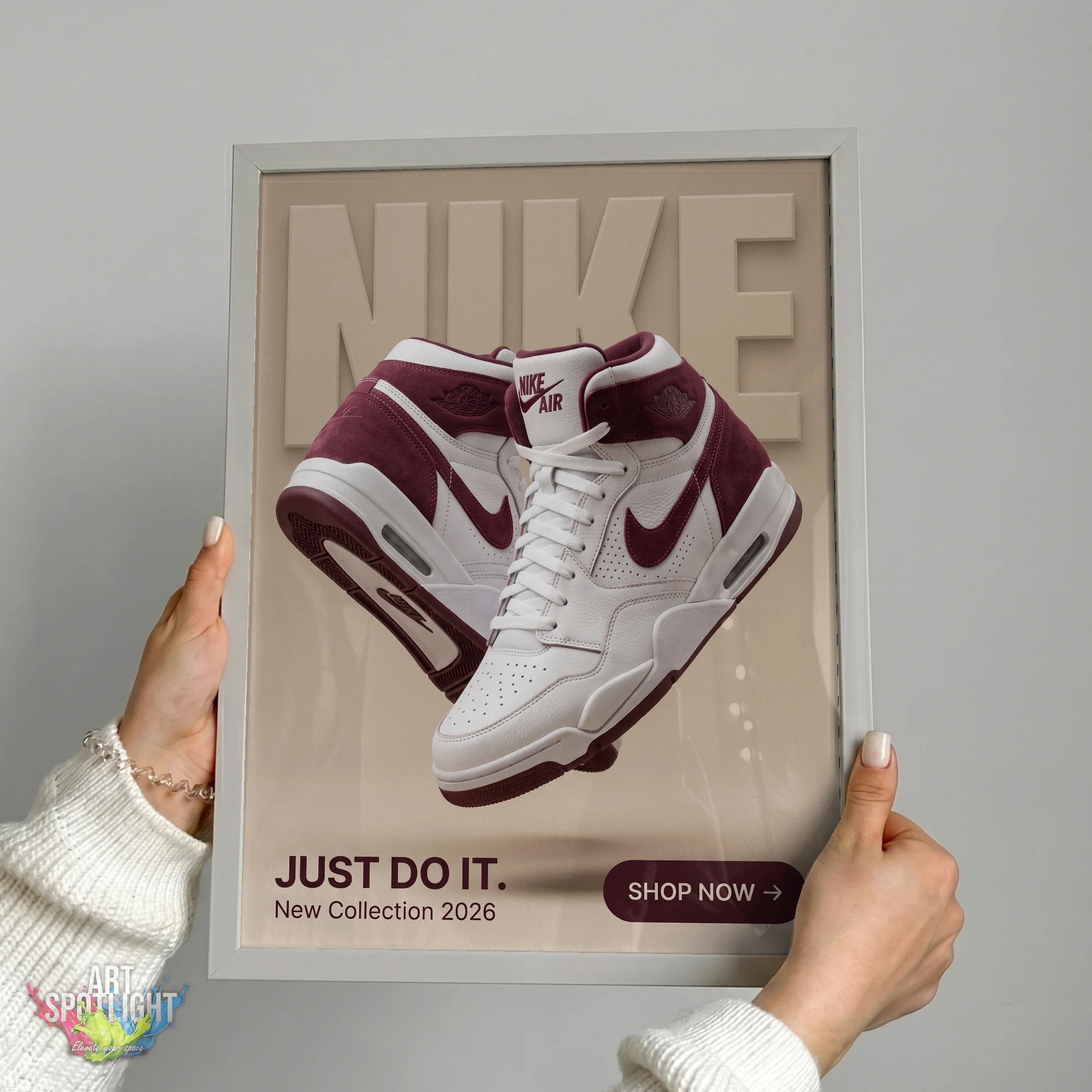 NIKE BURGUNDY HIGH TOPS