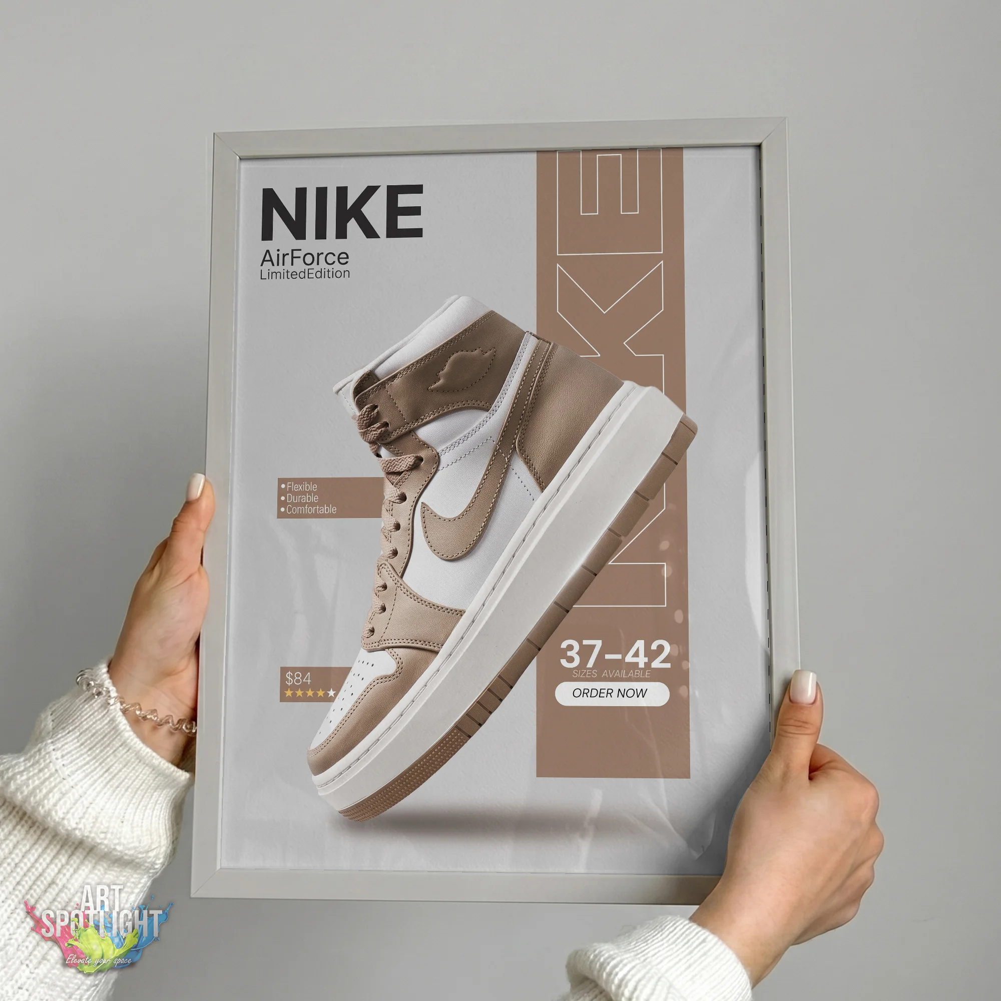 NIKE BEIGE HIGH TOP