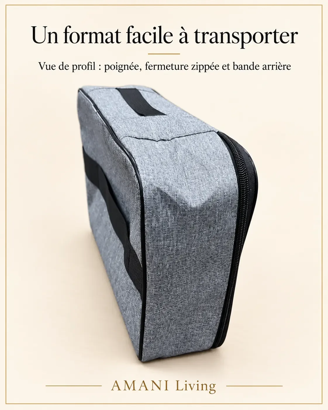 Sac Organisateur de Documents Gris à Code – Format 37 × 27 × 10,5 cm