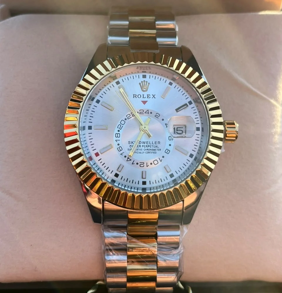 Rolex ساعة⌚ رجالية فخمة وأنيقة + علبة مجانا