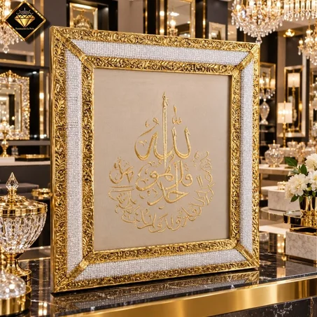 طابلو من الكريستال والنحاس - المقاس العرض 60 سم - الطول 70 سم