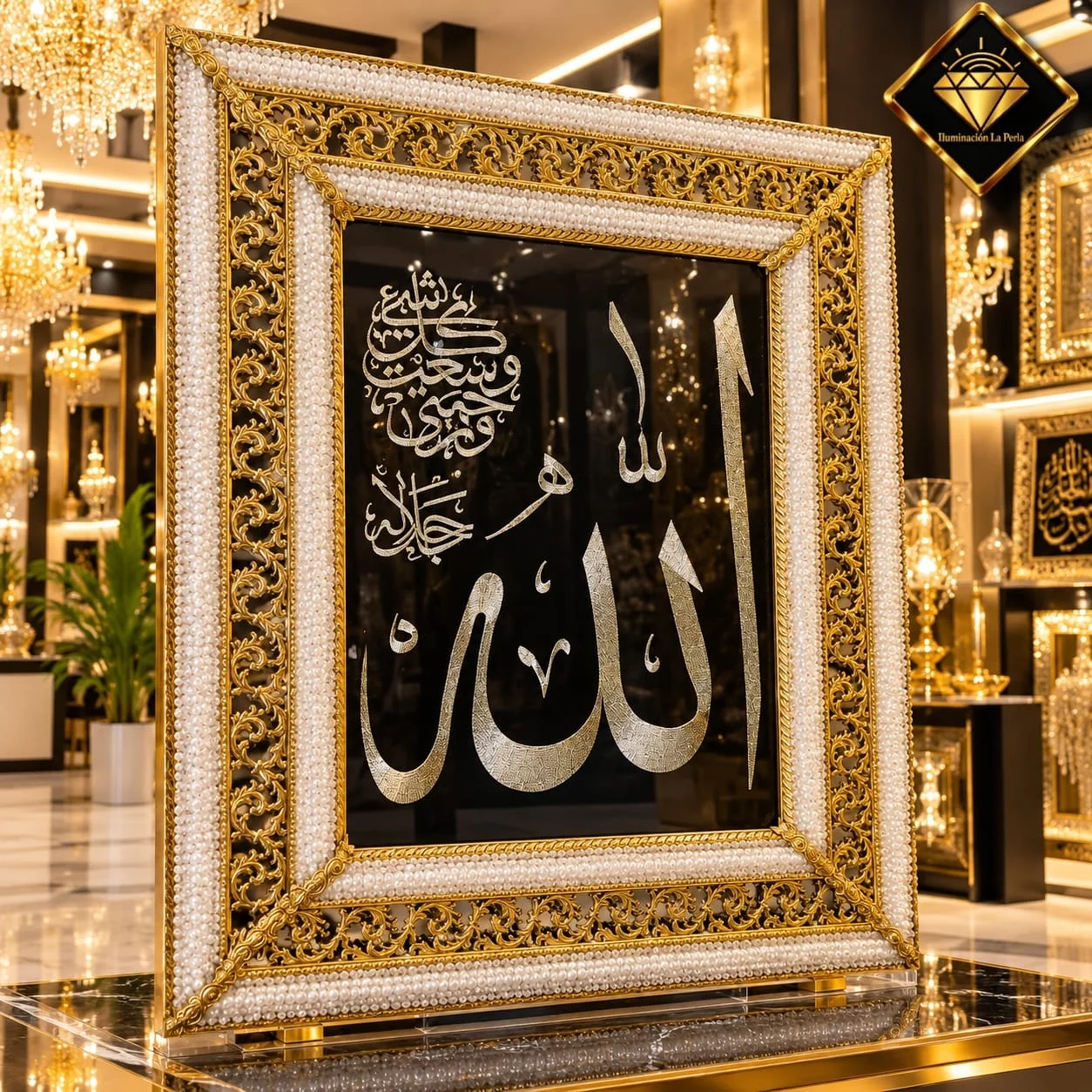 طابلو من الكريستال والنحاس - المقاس العرض 65 سم - الطول 80 سم