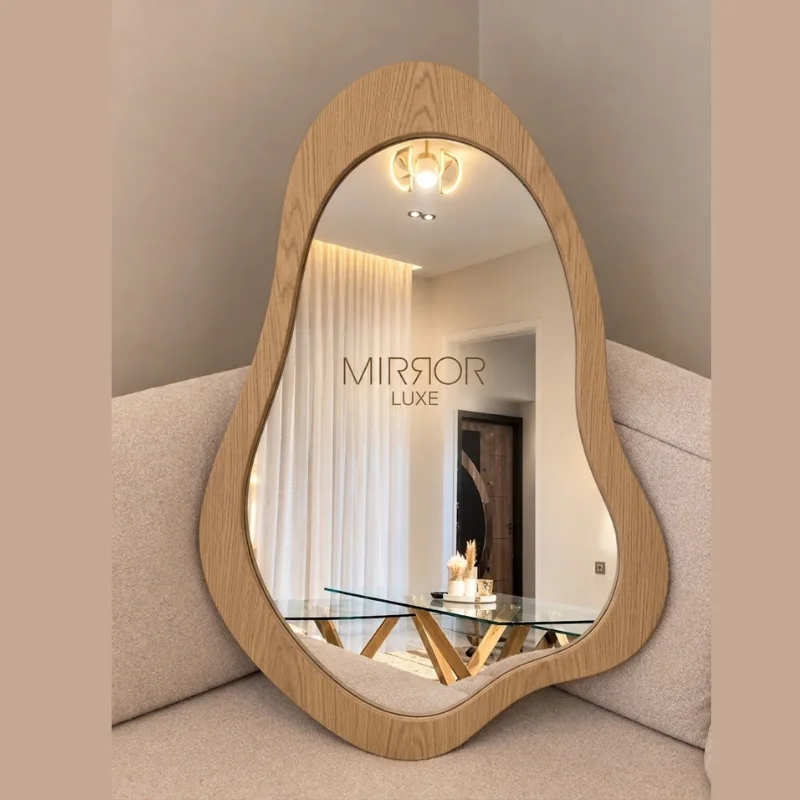 Miroir Mural Design Organique Asymétrique (90 x 60 cm)