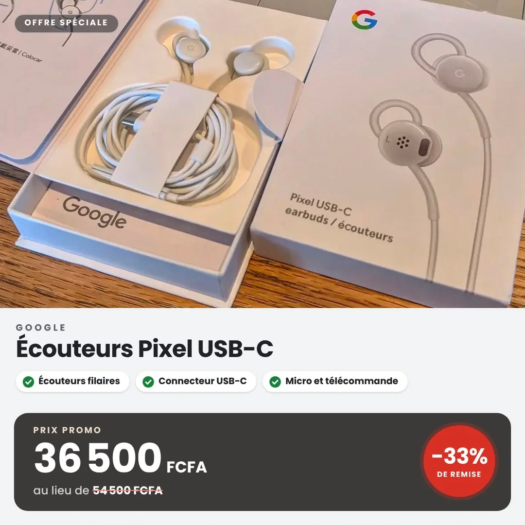 Google Earbuds Écouteurs Filaires USB - C