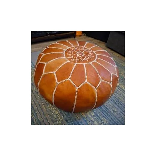Pouf Marocain en Cuir – Artisanat Traditionnel