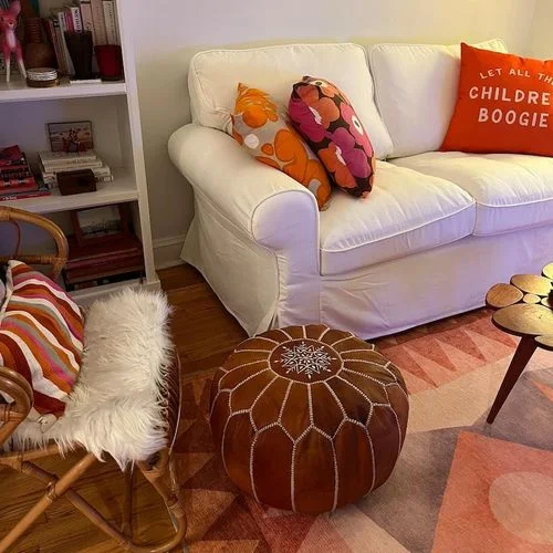 Pouf Marocain en Cuir – Artisanat Traditionnel
