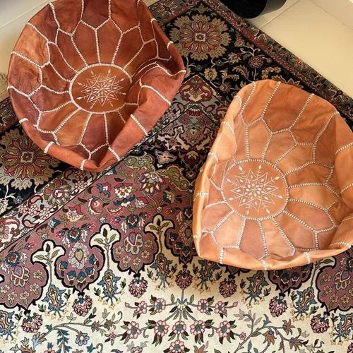 Pouf Marocain en Cuir – Artisanat Traditionnel