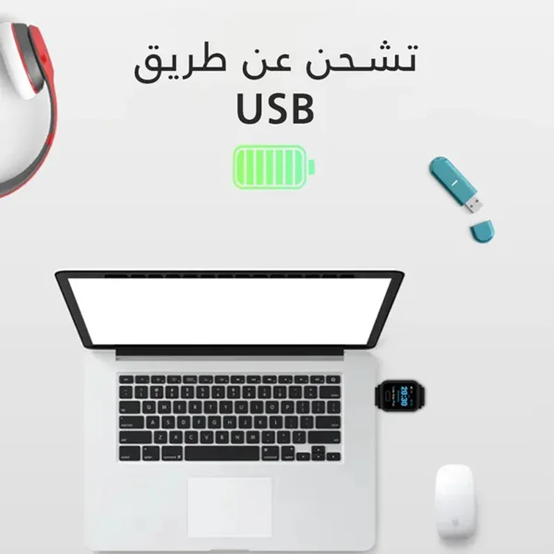 ساعة سمارت LH719 الذكية باللون الأسود – تتبع صحتك ورياضتك بأناقة! ⌚⚡