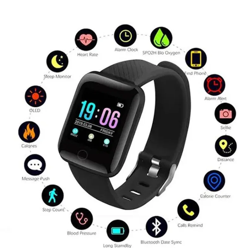 ساعة سمارت LH719 الذكية باللون الأسود – تتبع صحتك ورياضتك بأناقة! ⌚⚡
