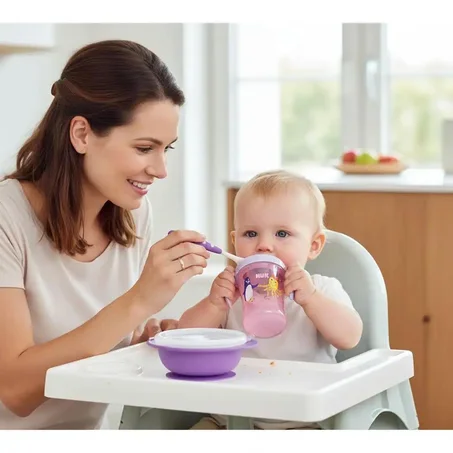 Nuk Set Repas 4 pièces rose