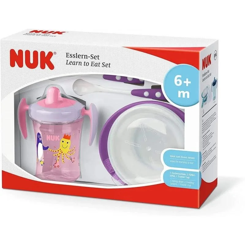 Nuk Set Repas 4 pièces rose