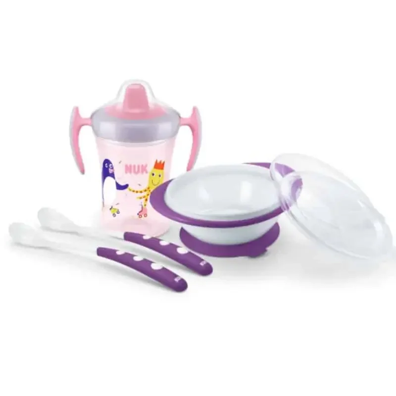 Nuk Set Repas 4 pièces rose