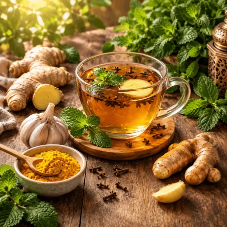 الأعشاب والشاي الطبيعي