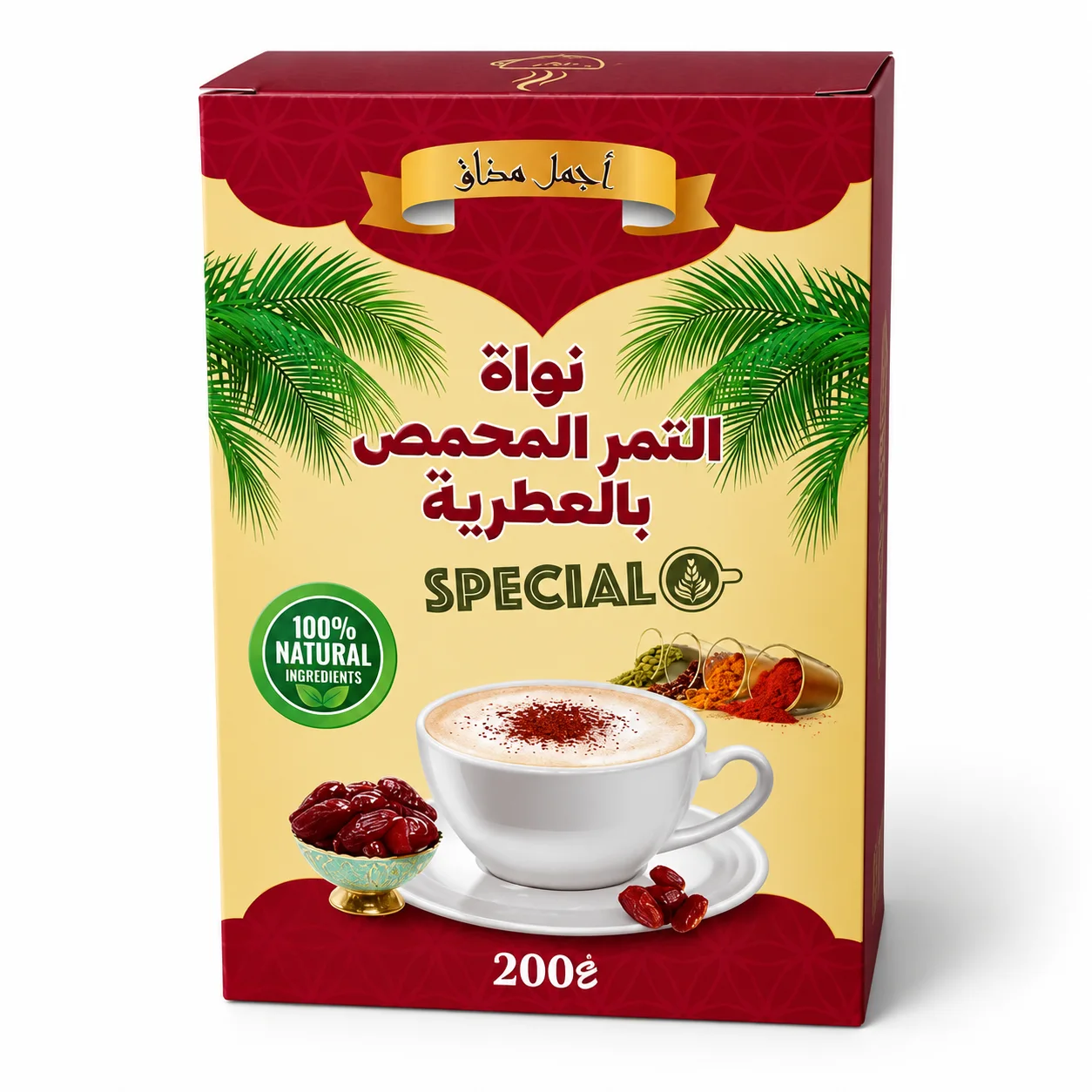 قهوة نواة التمر 5 علب/1كيلو