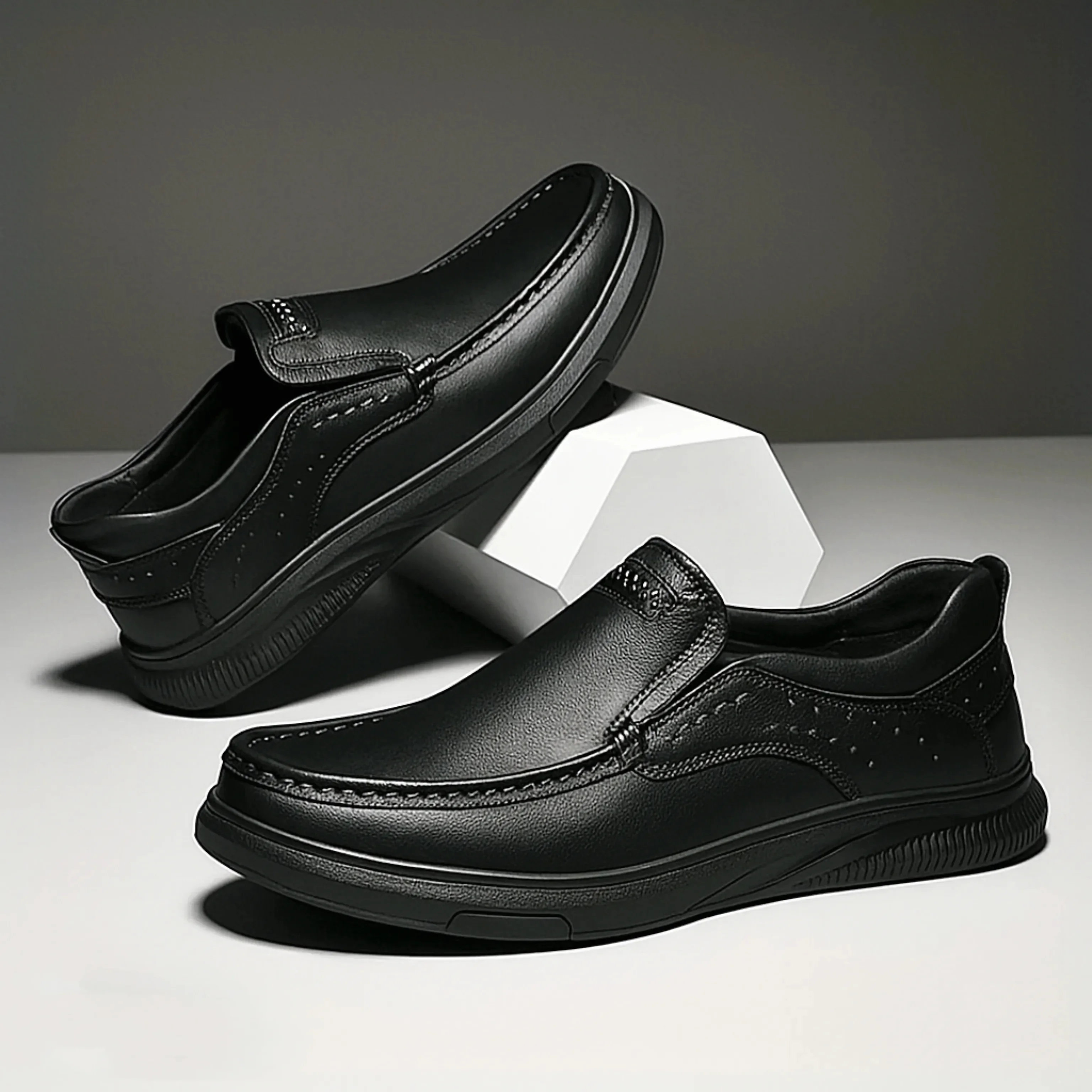 mocassin en cuir