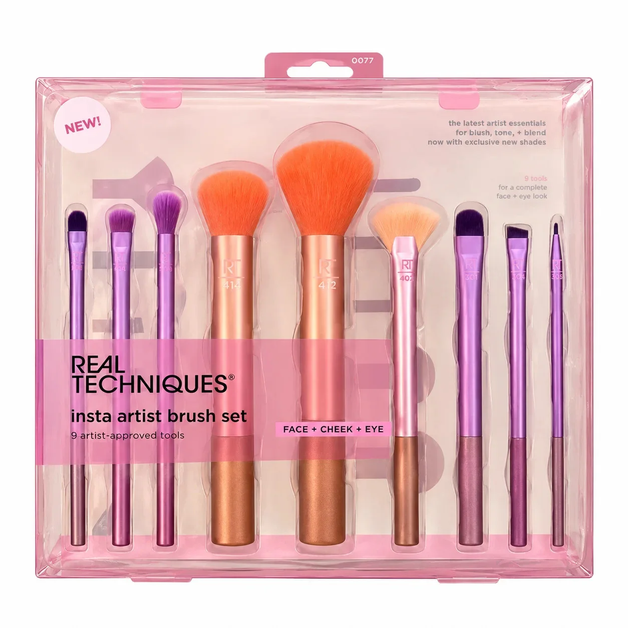 Real Techniques Insta Artist Brush Set – 9 Pieces – باكج فرش المكياج Real Techniques Insta Artist – 9 قطع
