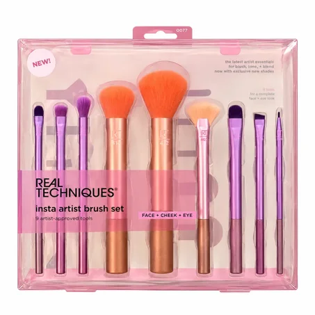 Real Techniques Insta Artist Brush Set – 9 Pieces – باكج فرش المكياج Real Techniques Insta Artist – 9 قطع