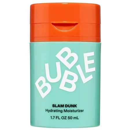 Bubble Skincare Slam Dunk Hydrating Face Moisturizer - Travel Size Lightweight Face Lotion with Vitamin E + Aloe Vera - Daily Facial Moisturizer for Normal + Dry Skin with Blue Light Protecti