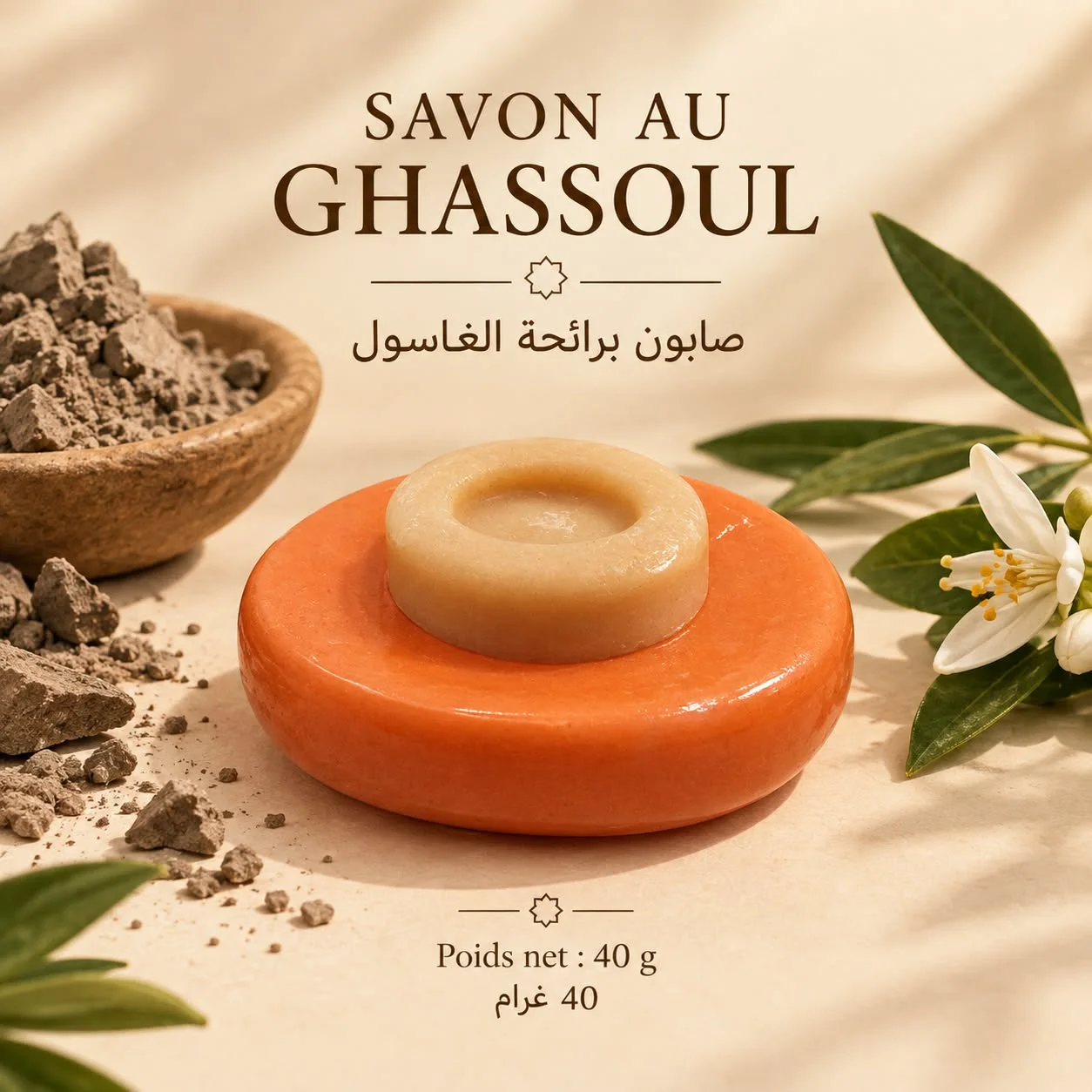 Savon Ghassoul poids 40g