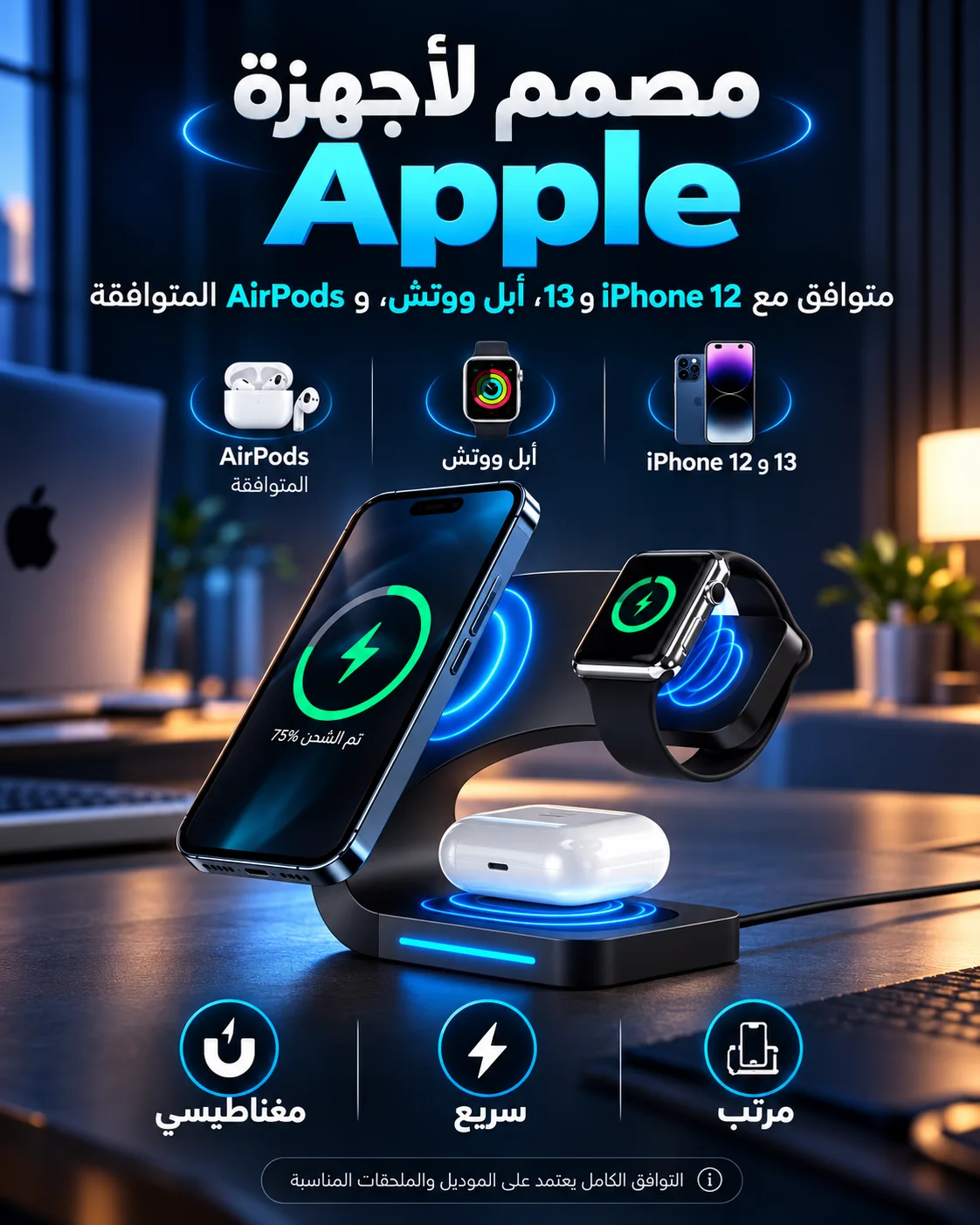 التوافق مع أجهزة آبل المختارة