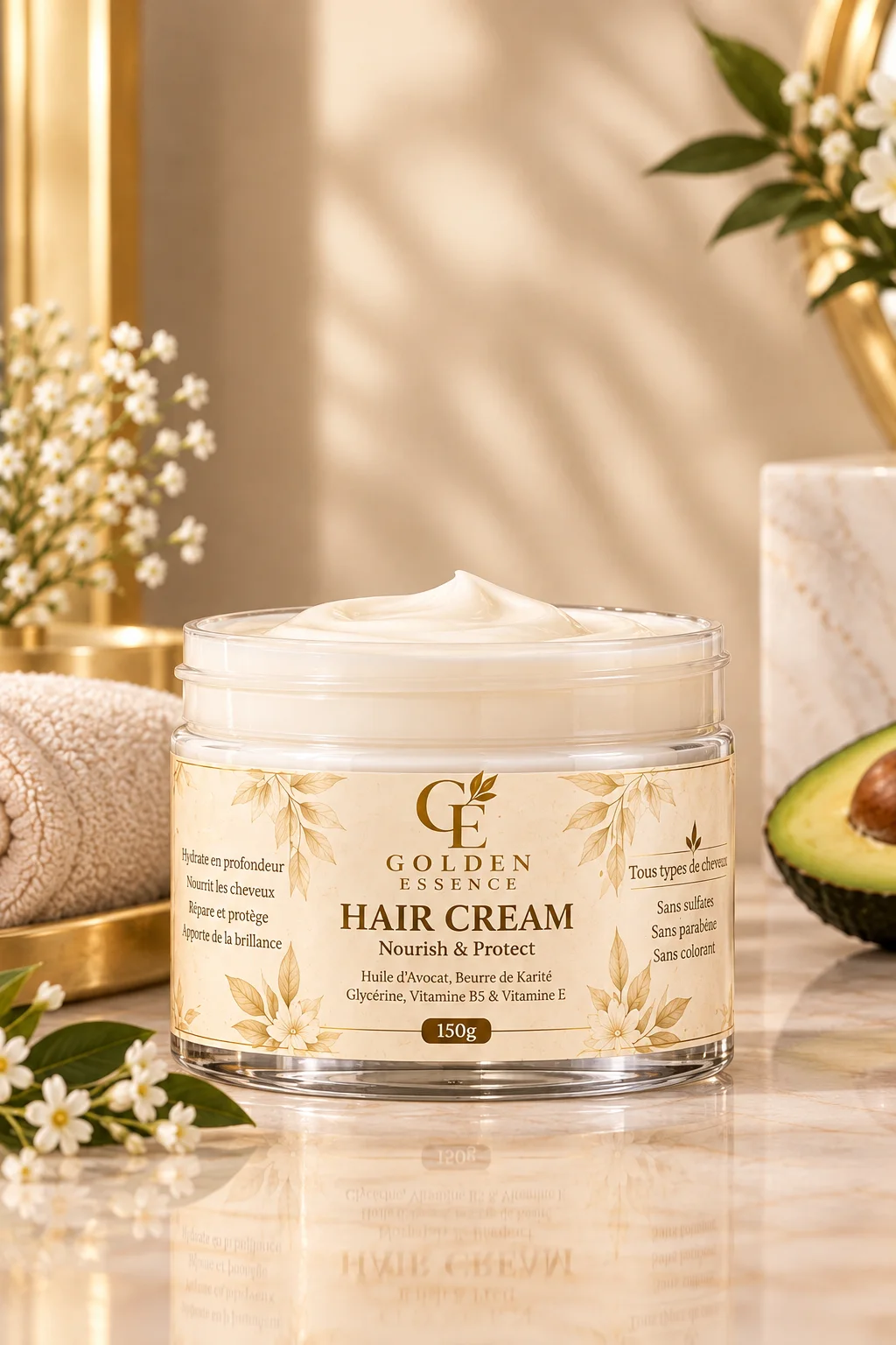 Crème Hair GOLDEN ESSENCE HAIR لتغذية وعلاج الشعر - 150 g