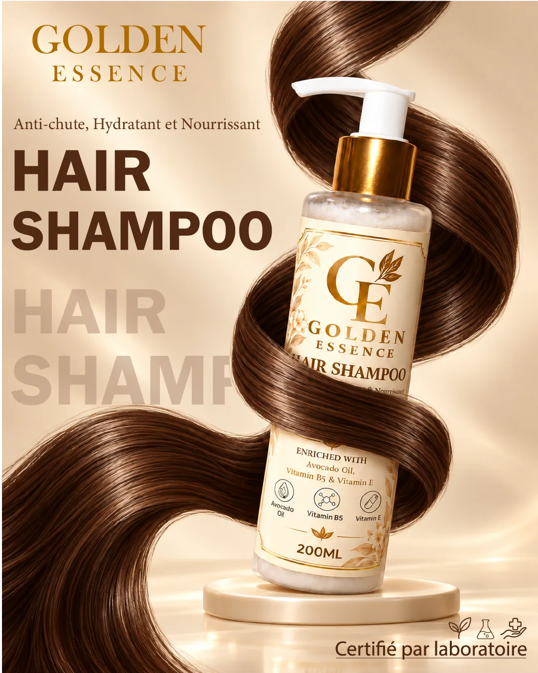 (Golden Essence)shampo unité chute   لتغذية وتقوية الشعر - 200 مل