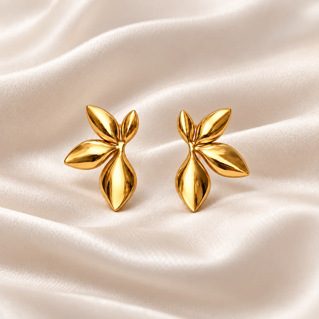Boucles d’oreilles Flora dorées