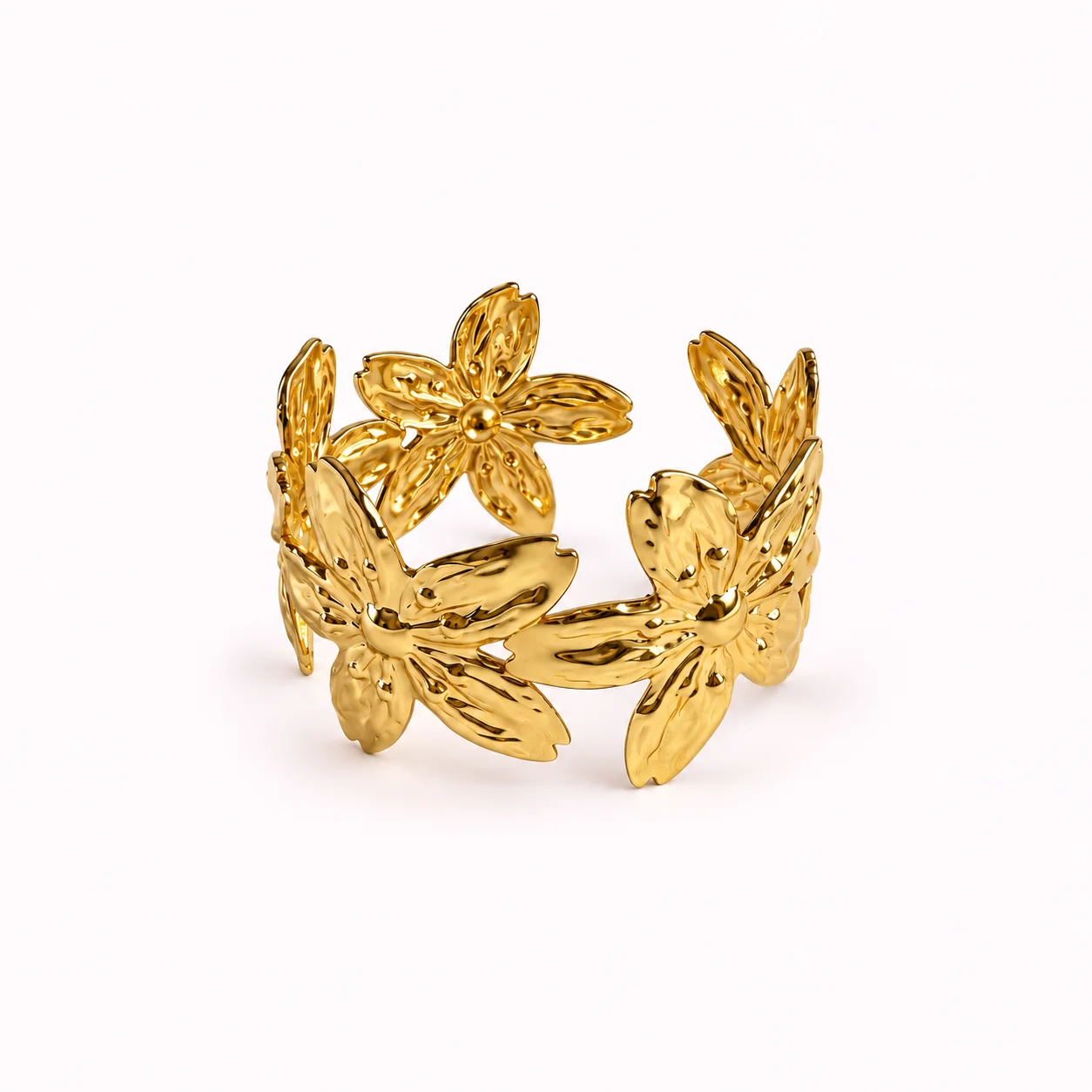 Bracelet Floraison Dorée Ajustable