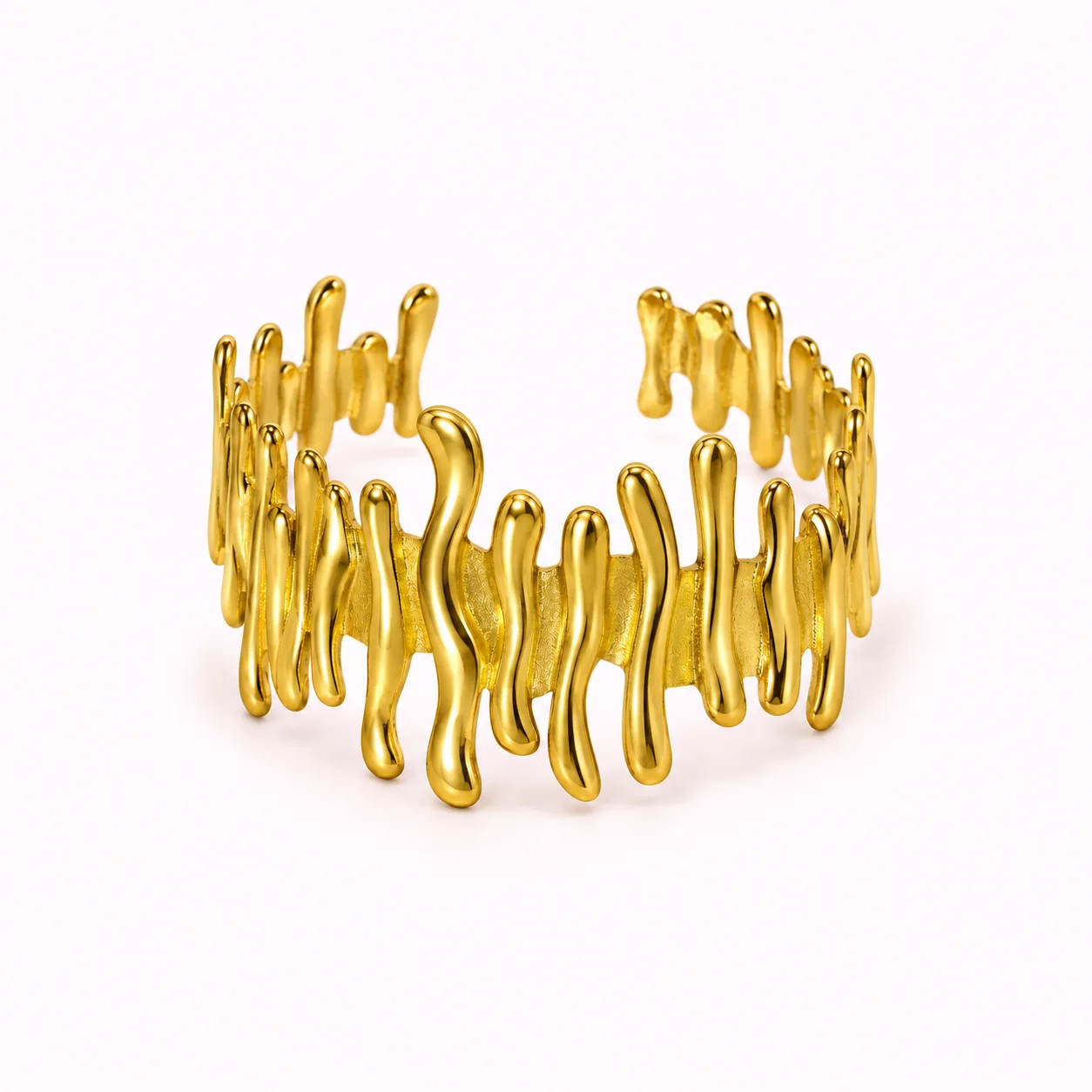Bracelet Ondes Dorées Ajustable