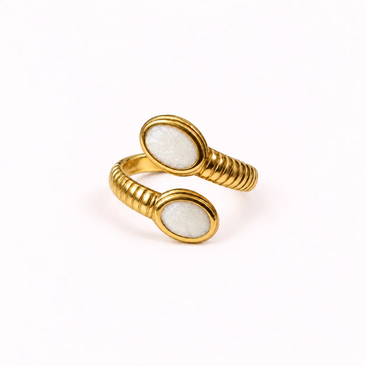 Bague Nacrée Duo Ajustable
