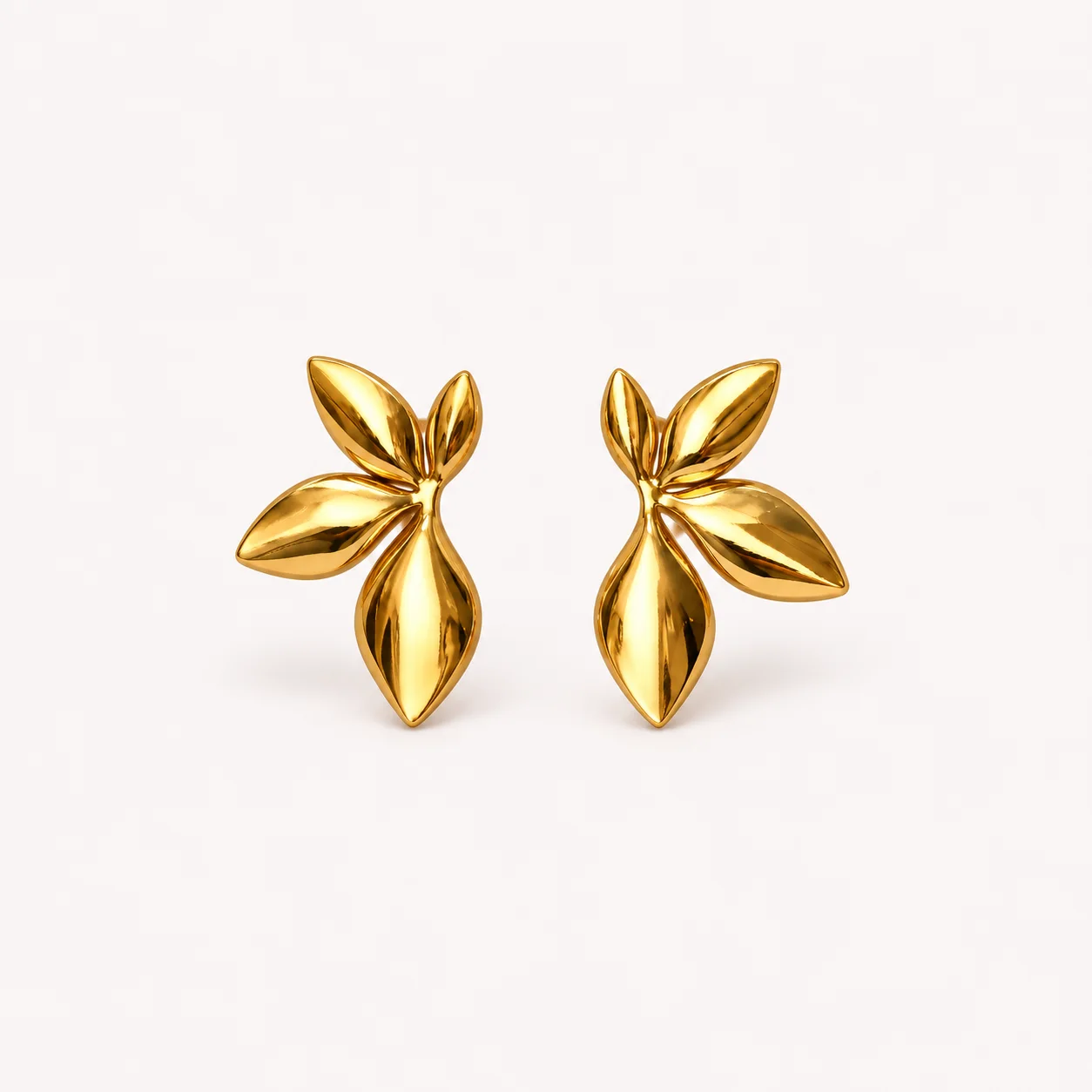 Boucles d’oreilles Flora dorées