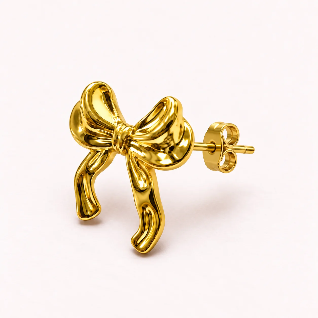 Boucles d’Oreilles Nœud Doré