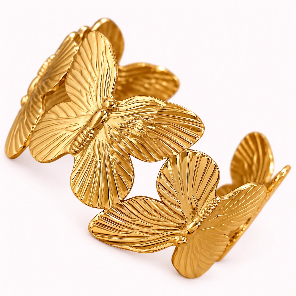 Bracelet Papillons Dorés Ajustable