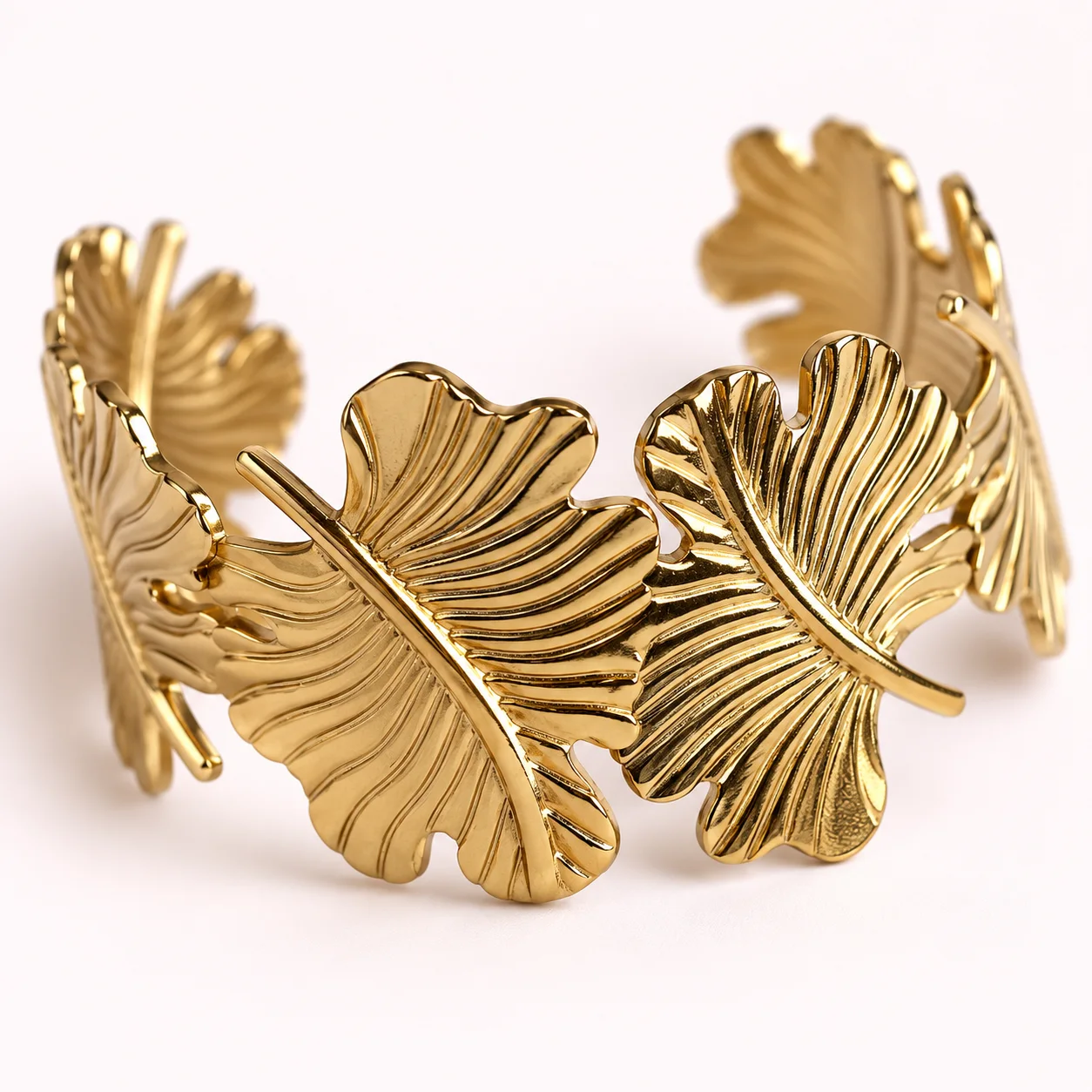 Bracelet Feuilles Dorées Ajustable