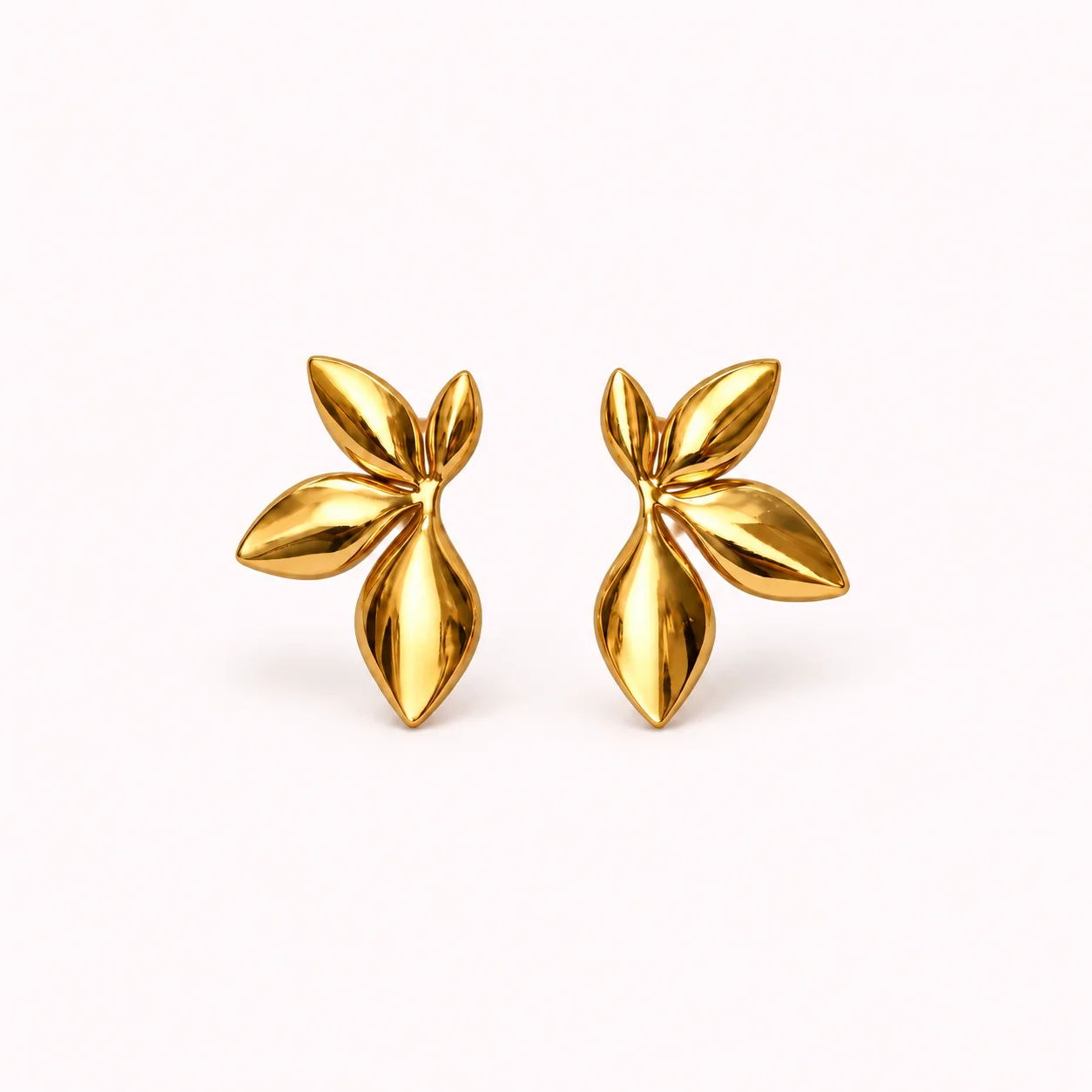 Boucles d’oreilles Flora dorées
