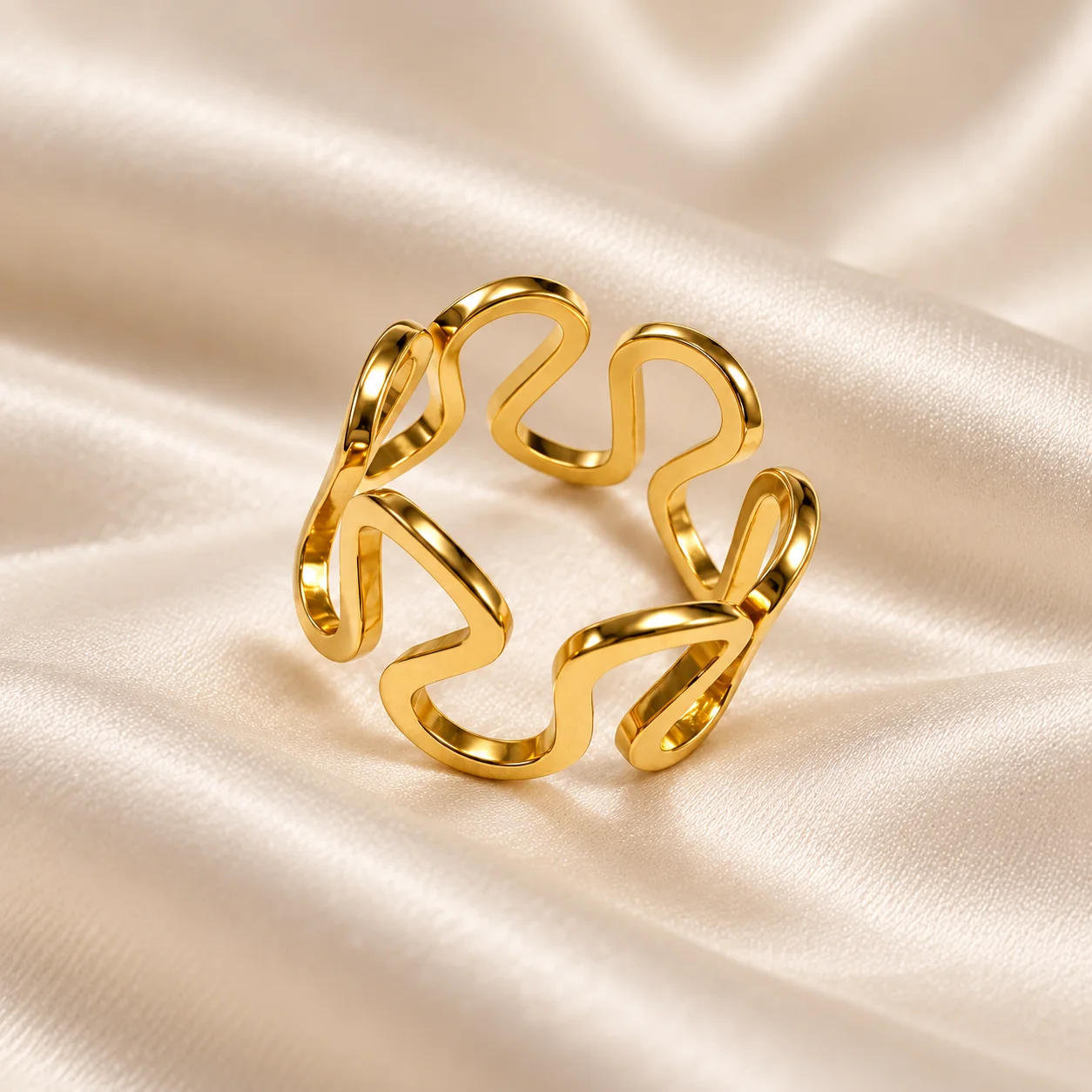 Bague Courbes Éternelles Ajustable