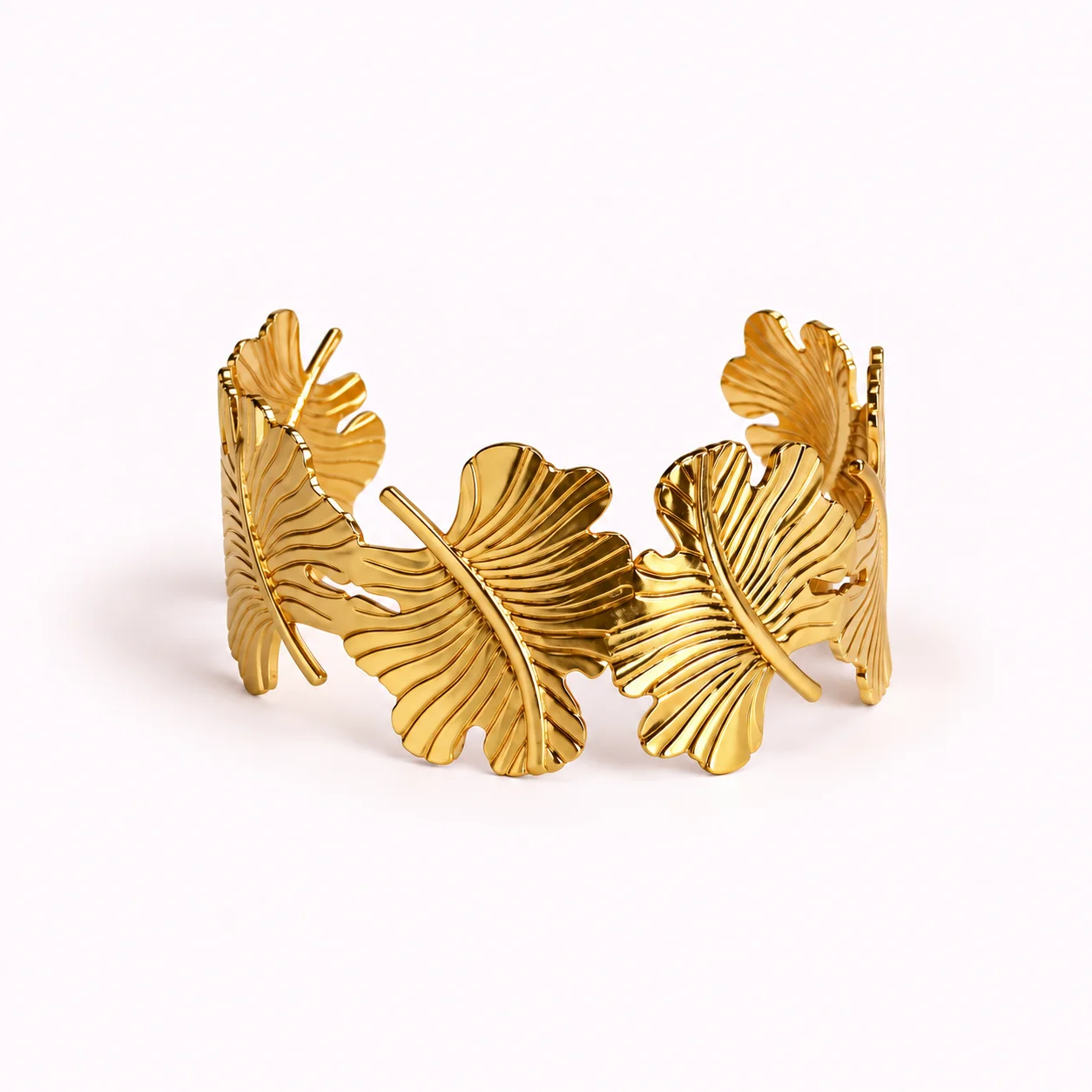 Bracelet Feuilles Dorées Ajustable