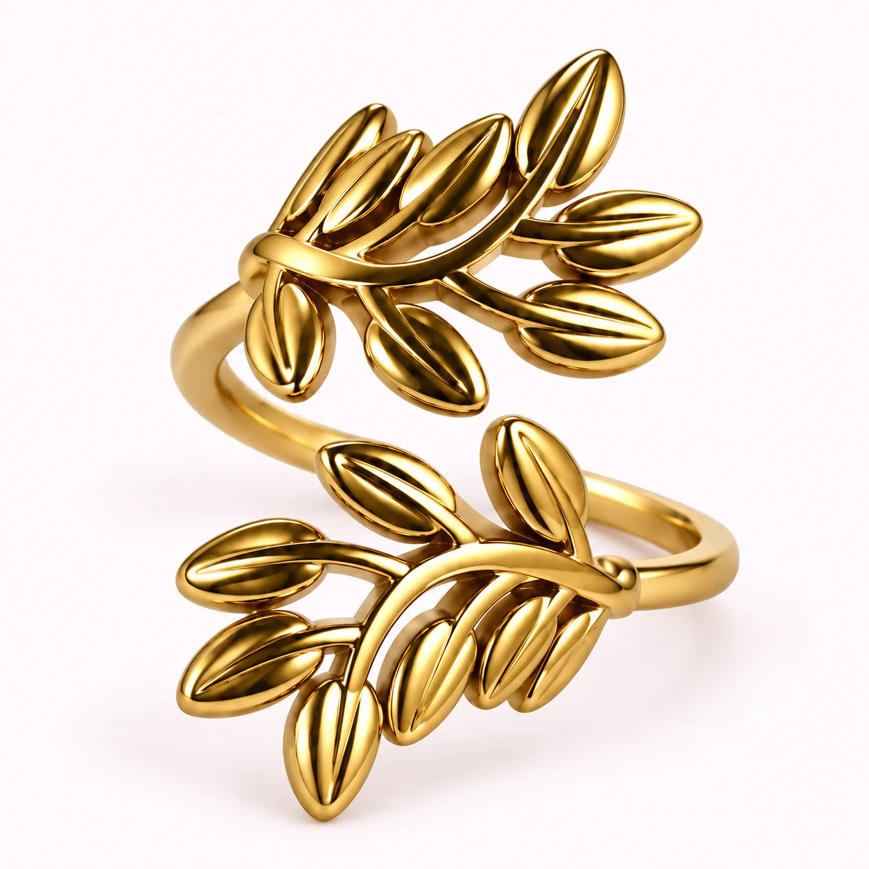 Bague Feuilles Ajustable