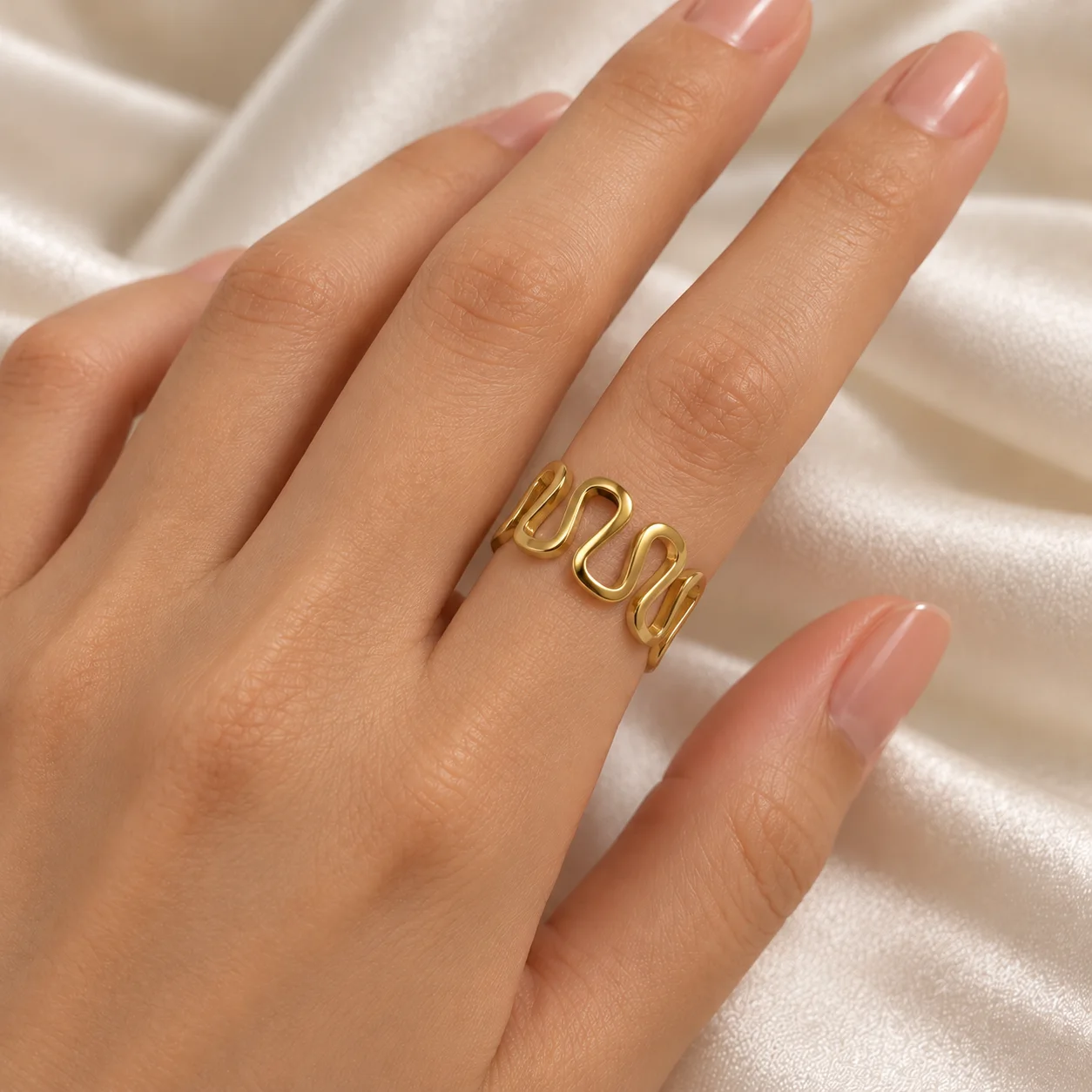 Bague Courbes Éternelles Ajustable