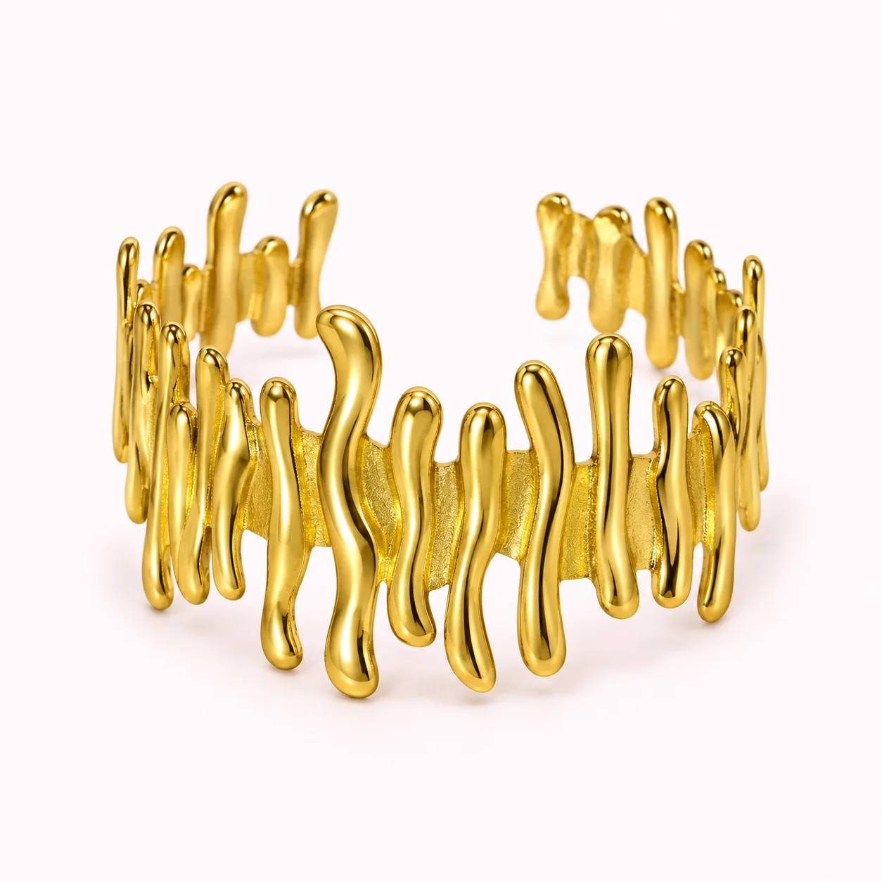 Bracelet Ondes Dorées Ajustable