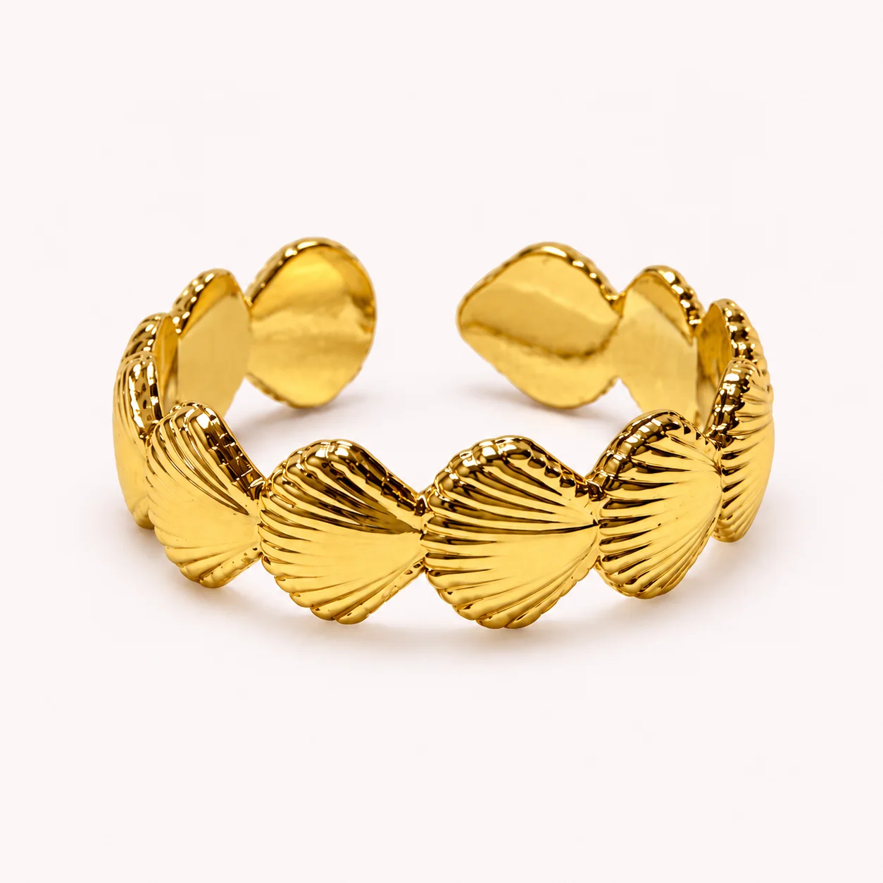 Bague Coquillages Dorée Ajustable