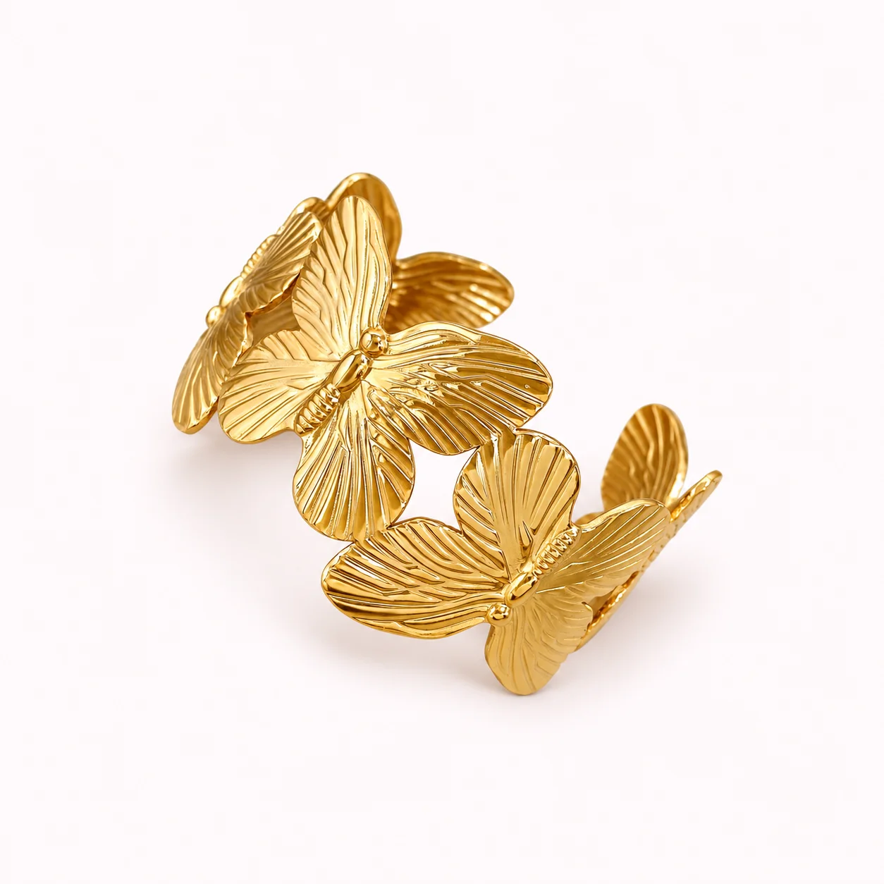 Bracelet Papillons Dorés Ajustable