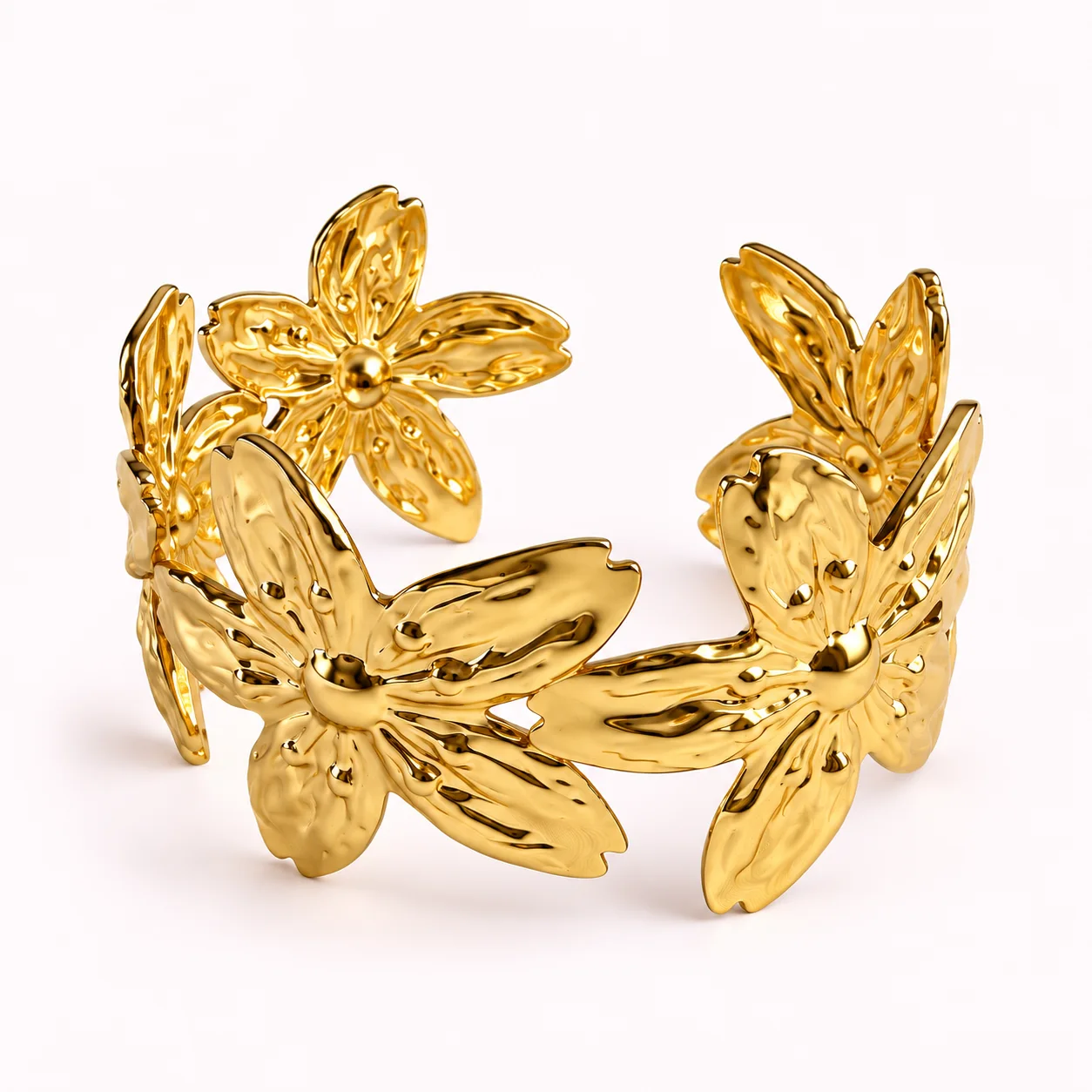 Bracelet Floraison Dorée Ajustable